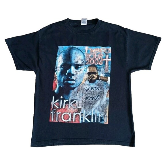 Vintage Kirk Franklin T-Shirt Men's Size Large 2006 Tour Graphic Short Sleeve - Picture 1 of 9